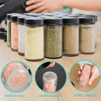 360° Rotating Spice Rack Organizer – 18 Jar Set
