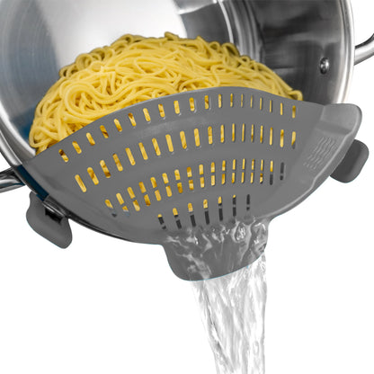 Silicone Clip-On Strainer – Adjustable Pot & Pan Strainer