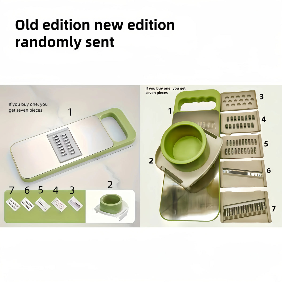 7-in-1 Vegetable Slicer & Grater Set with Interchangeable Blades
