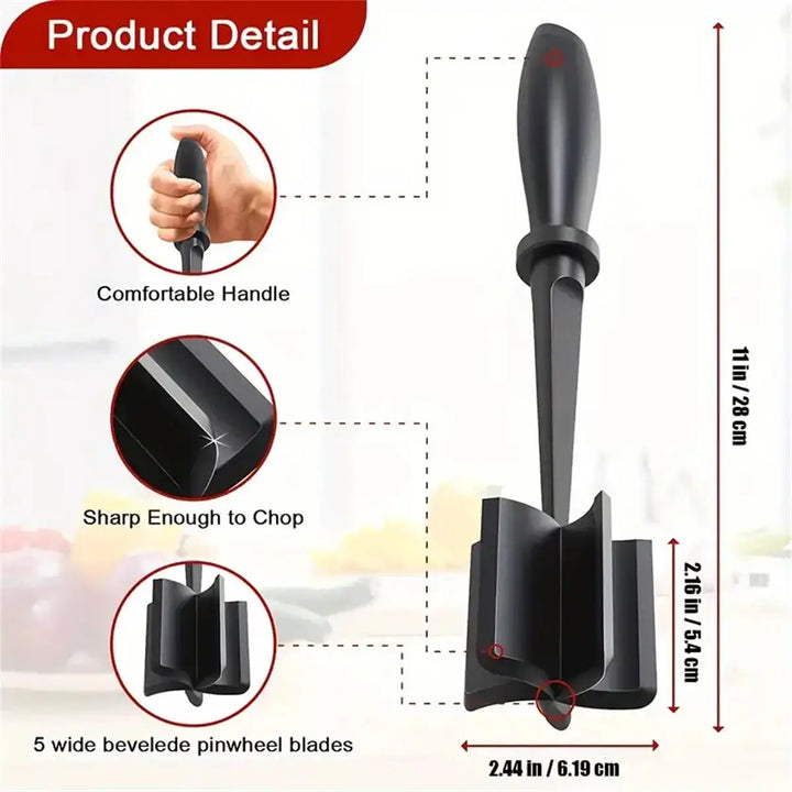 Meat Masher – Heat-Resistant Ground Beef & Hamburger Chopper