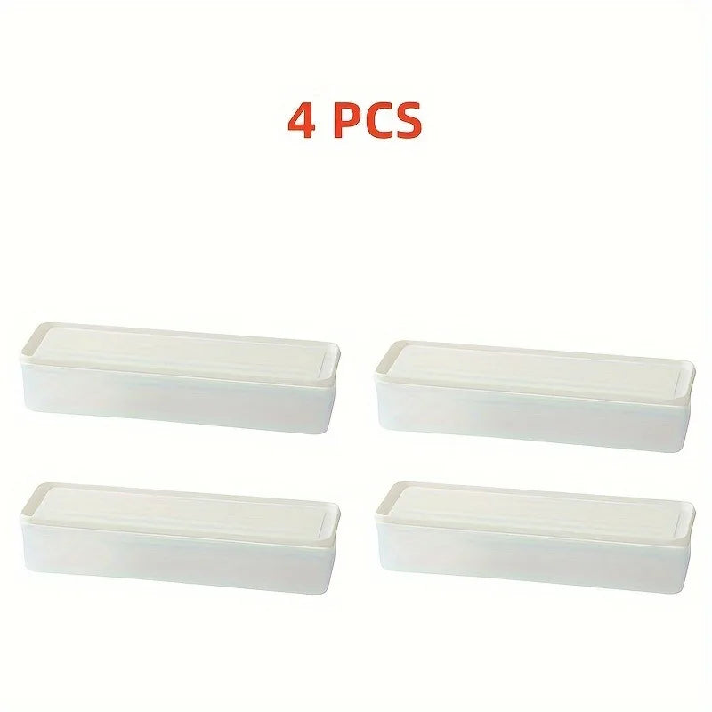 4-Pack Reusable Plastic Food Containers with Lids – Airtight & Stackable