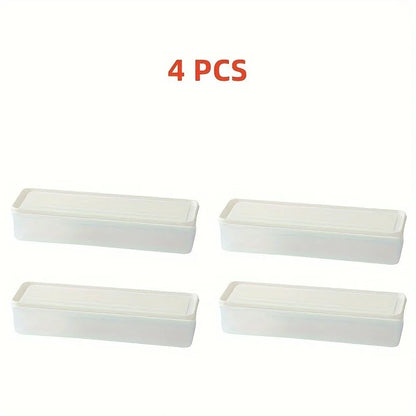 4-Pack Reusable Plastic Food Containers with Lids – Airtight & Stackable