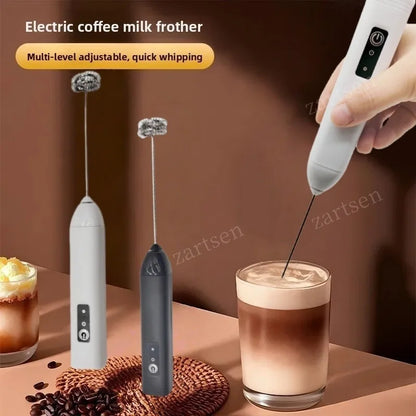 Electric Milk Frother, Rechargeable Handheld Whisk