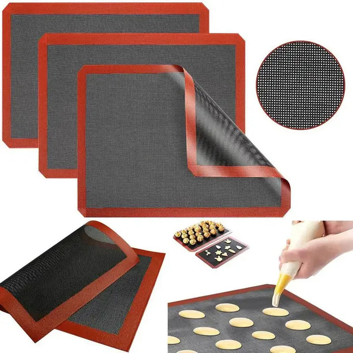 Reusable Perforated Baking Mat for Cookies & Bread