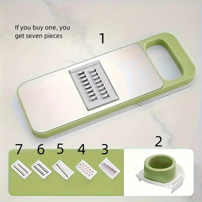 7-in-1 Vegetable Slicer & Grater Set with Interchangeable Blades