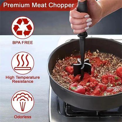 Meat Masher – Heat-Resistant Ground Beef & Hamburger Chopper