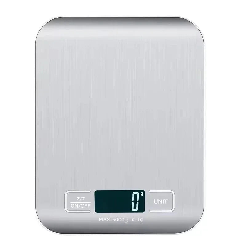 Stainless Steel Food Scale with LED Display, 1g Accuracy