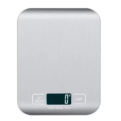 Stainless Steel Food Scale with LED Display, 1g Accuracy