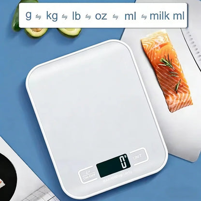 Stainless Steel Food Scale with LED Display, 1g Accuracy
