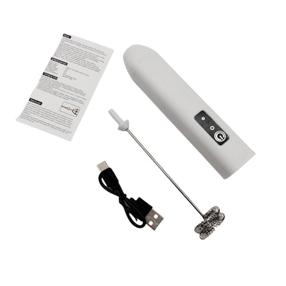 Electric Milk Frother, Rechargeable Handheld Whisk