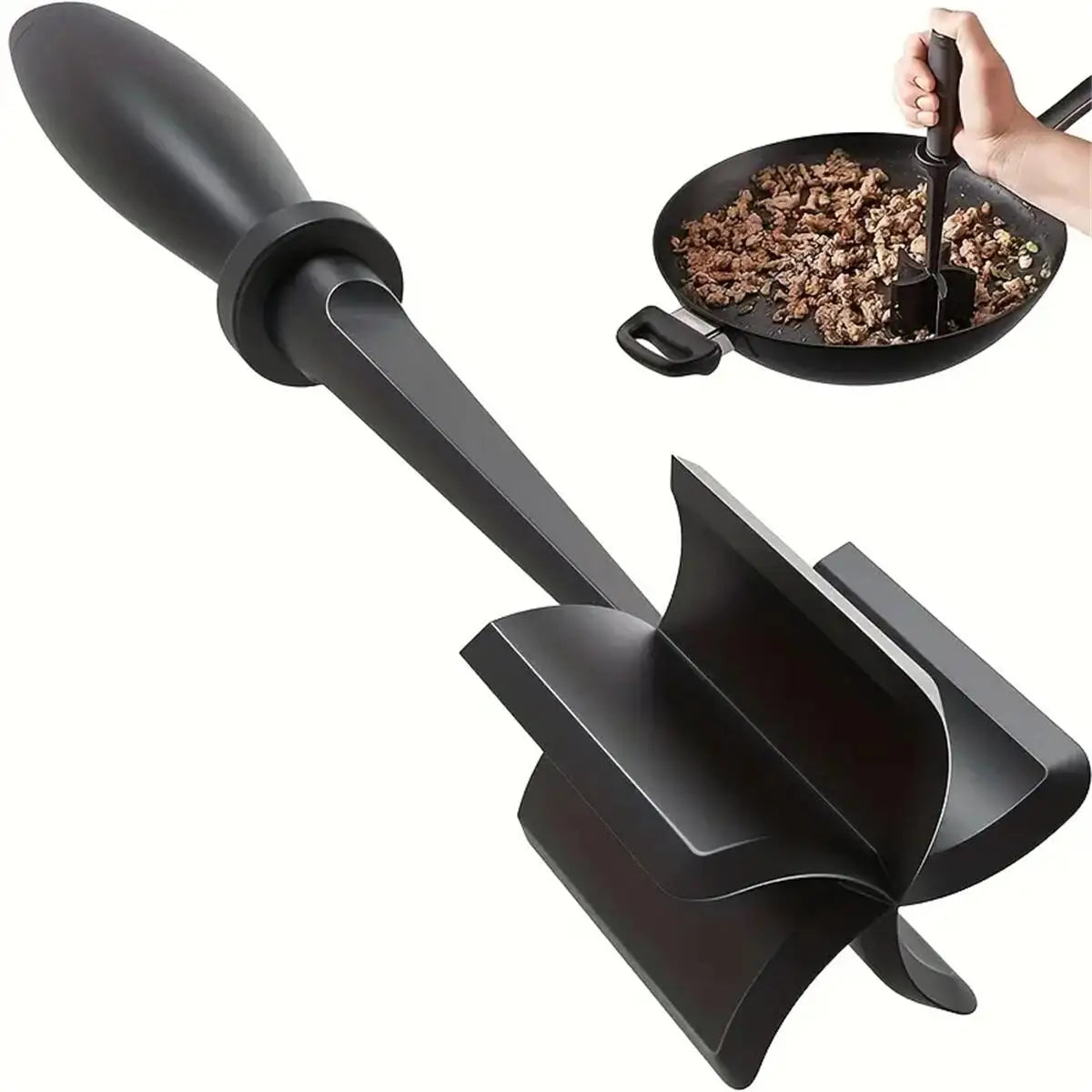 Meat Masher – Heat-Resistant Ground Beef & Hamburger Chopper