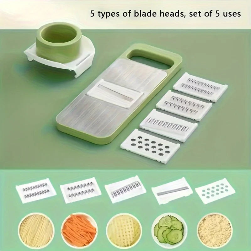 7-in-1 Vegetable Slicer & Grater Set with Interchangeable Blades