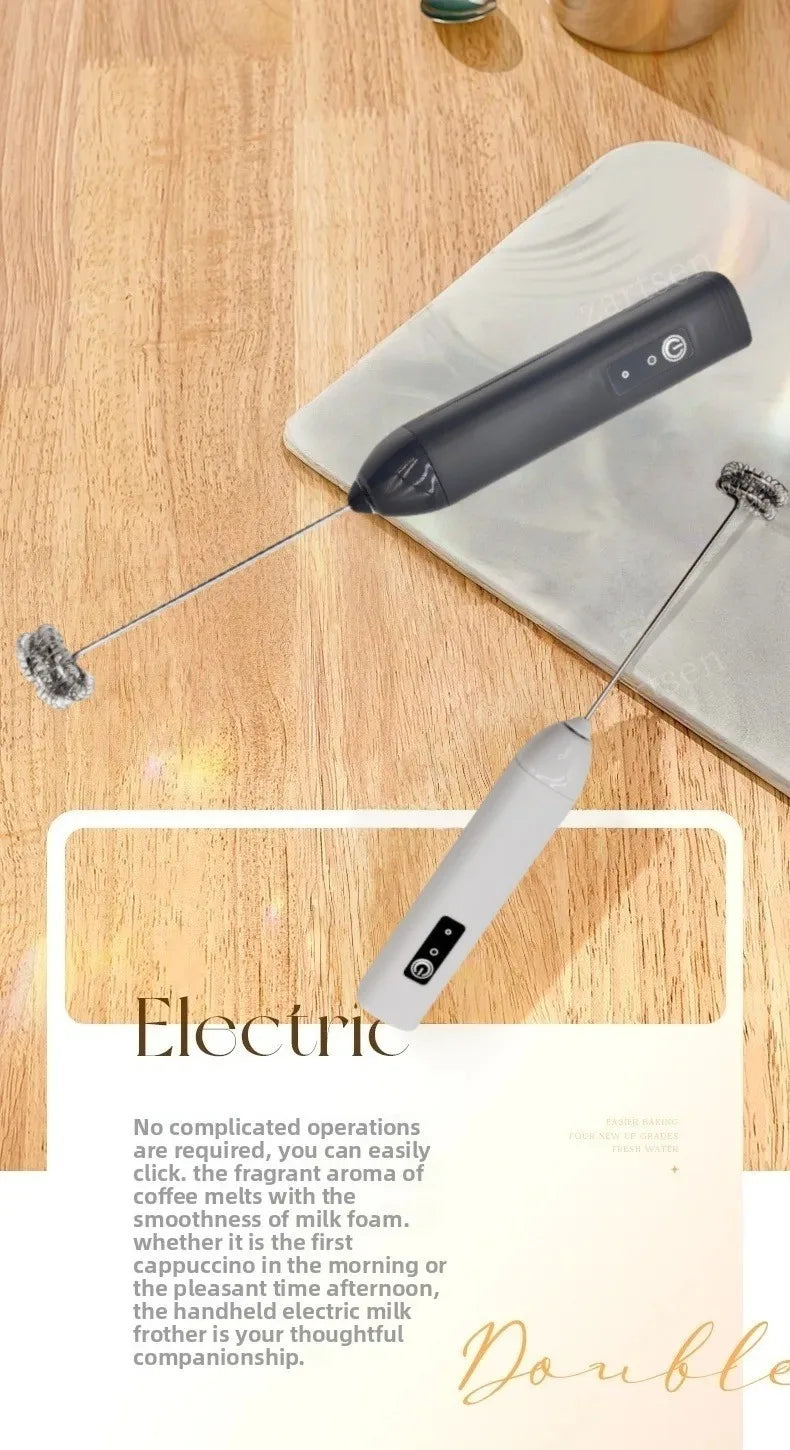Electric Milk Frother, Rechargeable Handheld Whisk