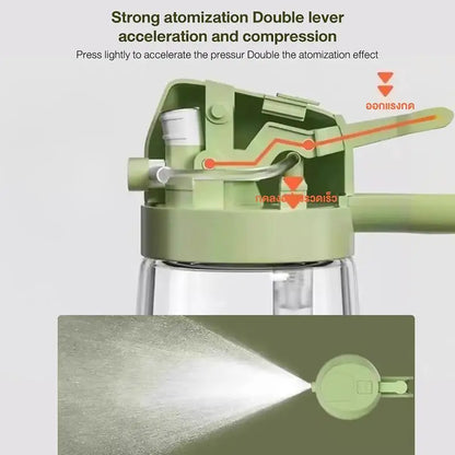 2-in-1 Olive Oil Dispenser & Sprayer, 470ml Glass