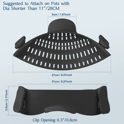 Silicone Clip-On Strainer – Adjustable Pot & Pan Strainer
