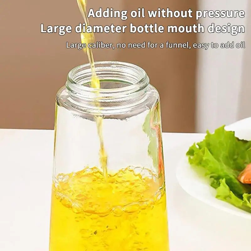 2-in-1 Olive Oil Dispenser & Sprayer, 470ml Glass
