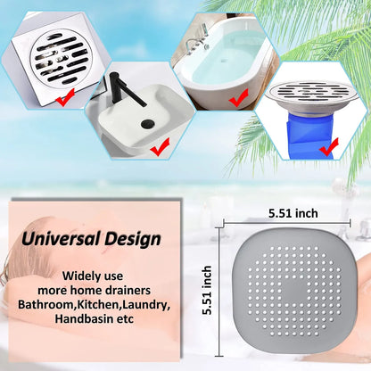 Silicone Drain Stopper with Hair Catcher – Kitchen & Bathroom