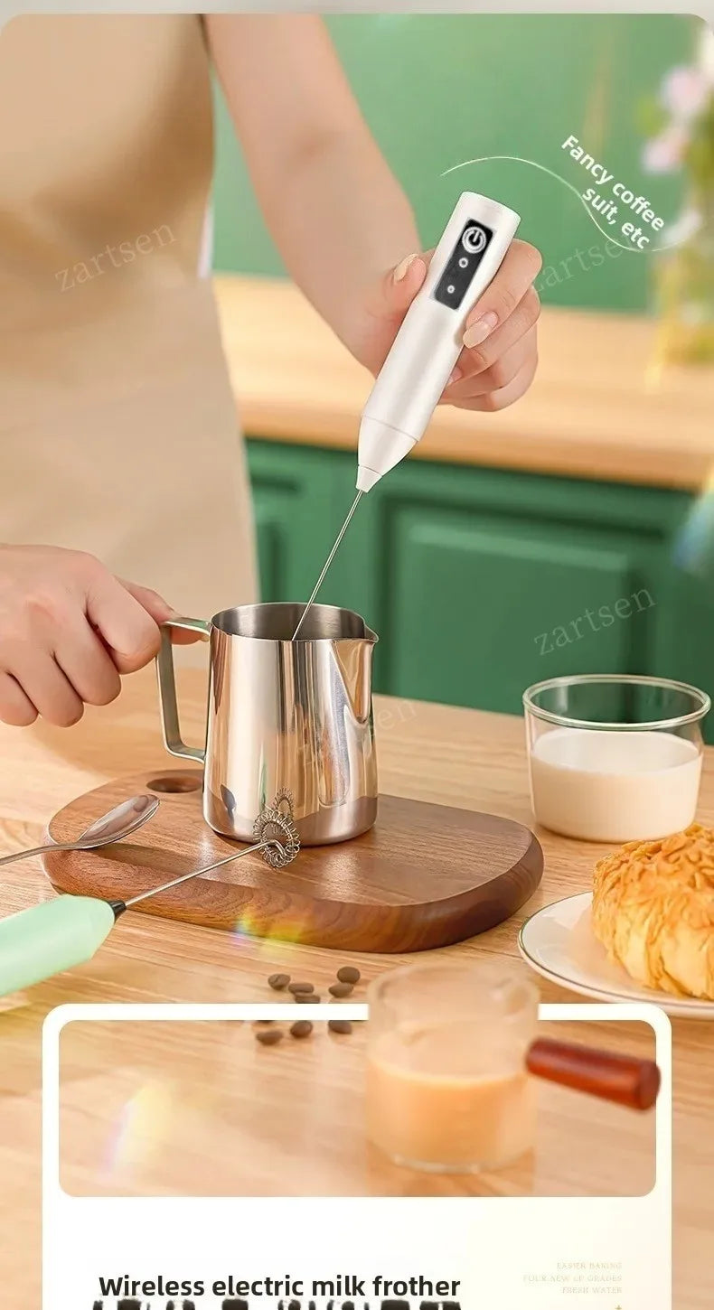 Electric Milk Frother, Rechargeable Handheld Whisk